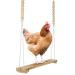 CW&WC Chicken Swing Toys for Chickens Coop with Adjustable Roost - Large Ladder Bar Accessories and Gifts Owners  Includes Ropes & Metal Hook (15.5In x 2.75In), A212