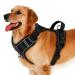 Etaccu dog harness without a train and chokes with handle adjustable no-pull dishes breastware safety harness Reflective softly upholstered breathable medium dogs black XL