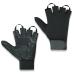 Leather Palm Wheelchair Gloves Half Fingers with Full Thumb Disability Mobility Gloves for Men and Women (Large Black) Large Black