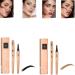 2024 New Magic Eyebrow Pencil 3D Waterproof Microblading Eyebrow Pen 4-Tipped Precise Natural Brows Eyebrow Pen Makeup Fine Stroke Eyebrow Pencil Creates Natural (Light Brown+Black)