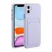 Tivenfezk Nadoli Silicone case for iPhone 15 ultra thin shockproof scratch -resistant wallet soft TPU protective cover cell phone case with credit card holder iphone 15 purple