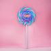 Bubble Gum XL Large Wheel Lollies - Swirl Lollipops - Party Favour - Sweets - Rock Candy 75g 4 Inch Diameter 9 Inch Length (X 1) - Buy Online on GoSupps.com