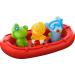 HABA - 303866 - BADBOOT animal sailors Ahoi! Bathing toy with boat frog duck and mouse set made of bathing boot with three finger dolls to put on bath tub toys from 12 months of single