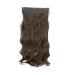 Hair Piece 22/32inch Synthetic Hair Extensions One Piece 5 Clips Long Straight High Temperature Fiber Black Brown Hairpiece For Women(88-4 32inches) 32inches 88-4