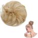 Thick Hair Donut Scrunchie Hair Bun Updo Hairpiece Scrunchy Wavy Curly Messy Hair Ribbon Hair Chignons Ponytail Extension Honey Blonde & Bleach Blonde Thick Honey Blonde & Bleach Blonde