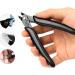Wire Cutters 2pcs Side Cutters Cable Cutters Precision Flush Cutters Wire Strippers Electrical Snips Electrical with Soft Grip for Jewelry Craft DIY Black - Buy Online on GoSupps.com