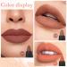Evpct 3Pcs Nude Beige Dark Light Brown Yellow Matte Lipstick and Lip Liner Set - Long Lasting Waterproof Lip Makeup Duo (Pack of 1) - 24 Hour Matte Lip Gloss - Buy Online on GoSupps.com
