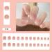 24Pcs Square False Nails Set - Orange Pink Full Cover Fake Nails with Glue & DIY Tools for Women - Removable Nail Tips Kit - Buy Online on GoSupps.com