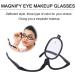 Magnify Eye Makeup Glasses Makeup Glasses Flip Up Lens Single Lens Rotating Eye Glasses Women Cosmetic Makeup Essential Tool Gafas De Maquillaje Lentes Para Maquillarse (250+Blue) - Buy Online on GoSupps.com