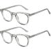Square Blue Light Blocking Glasses for Men & Women - Grey 2 Pack | Stylish & Comfortable - Buy Online on GoSupps.com