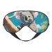 A Happy Koala Unisex Elastic Adjustable Buckle Design Blackout Sleep Eye Mask for Home Travel Yoga Office Nap