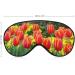 Beautiful Red Tulips Sleep Mask | Soft Light-Blocking Eye Cover for Women | Adjustable Flower Blindfold & Eyeshade - Buy Online on GoSupps.com