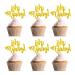 LXASIY 24PCS Oh Baby Cupcake Topper Gold Glitter Baby Shower Cupcake Picks Decorations for Baby First Birthday Baby Shower Party Supplies 24pcs Oh Baby Cupcake Toppers