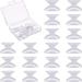 Quesuc 10 Pairs 1.8 mm Eyeglass Nose Pads Anti-slip Adhesive Soft Silicone Eyeglass Nose Pads for Eyeglass Sunglasses Spectacles (Transparent)