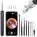 Ear Wax Removal  Ear Cleaner with Camera  Earwax Removal kit with 7 Ear Pick  Ear Cleaner with Camera and Light  Ear Cleaning Kit  1080P Ear Camera for iOS & Android (Black)