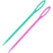 Boye Large Plastic Yarn Needles for Crocheting and Sewing - Teal/Pink, 2pcs - Buy Online on GoSupps.com