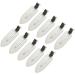 ZEVONDA 10 Pcs No Bend Hair Clips - Girls Women Makeup No Crease Hair Clip Hairdressing Hairpins Creaseless Pin Clips for Hair Styling & Hairstyle Collocation (White) White *10