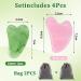 2pcs Gua Sha Stone Set for Face Massage | Premium Gray Velvet Pouch | Enhance Your Beauty Routine - Buy Online on GoSupps.com