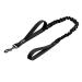 OneTigris Spring Loaded Dog Leash Nylon with Holding Loops Length 85.1 cm - 118.1 cm Black