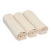 BORNINO muslin diaper unbleached in a pack of 3 80x80cm cloth diaper natural - pure soft cotton - woven fabric with high absorbency