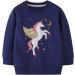 Girls Cotton Sweatshirt for Kids | Long Sleeve Pullover | Age 9-10 Years | Blue - Buy Online on GoSupps.com