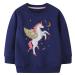 Girls Sweatshirt for Kids Cotton Top Casual Jumper Girl T Shirt Toddler Clothes Long Sleeve Pullover Age 1-12 Years 6-7 Years Blue