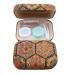 Contact lenses made of cork hexagonal contact lenses and hearts travel case for contact lenses with mirror elegant casual sporty