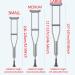 Adult Underarm Crutches Stainless Steel Elderly Crutches Medical Walking Crutches for Disabled Adjustable Crutches with Underarm Pads & Handgrip Silver (Size : Small (106-126cm)) anniversary Lucky - Buy Online on GoSupps.com