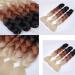 Showjarlly Kanecalon Hair Extensions - Ombre Jumbo Braid 24 Box Braids African Kunsthaar - 61cm (3 Color Options: Brown Cream White) - Buy Online on GoSupps.com