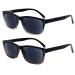 2 Pack Unisex Classic Style Sunglasses Readers - Comfortable Simple Stylish Readers 1 Clear 1 Brown 3.0 x