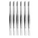 May - Set - 6X terrarium tweezers 20 cm long - feeding tweezers - feeding tongs - terrarium tweezers - straight design - stainless steel