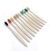 SUICRA Toothbrushes 8-Pack Colorful natural toothbrush Environmental wooden rainbow toothbrush oral care soft bristles