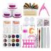 Gel Nail Kit Nail Set Primer Nail Powders Acrylic Liquid Professional Kit Powder Tool Art Practice Tips Manicure Tools For Nail Tools 23 x 16 x 15cm Pink