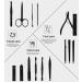 High Precision Stainless Steel Nail Clippers Set with Nail File and Scissors - Red - Buy Online on GoSupps.com