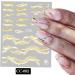 9 Sheets French Tip Marble Nail Art Stickers Decals Self-Adhesive White Gold Design Manicure Tips Nail Decoration for Women Girls - Buy Online on GoSupps.com
