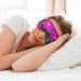 SSIMOO Adjustable Purple Red Flower Sleep Mask | Breathable & Fashionable Eye Mask for Comfortable Sleep - International Shipping - Buy Online on GoSupps.com