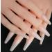 LuckForever 500pc Nude Pink Coffin False Nails - Press On Full Cover Ballerina Design with Case for Women Girls - DIY Manicure Fingernails - Buy Online on GoSupps.com