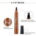 Glowly Secret Eyebrow Pen Glowly Secret Waterproof Natural Eyebrow Pen Glowly Secret 4 Tipped Precise Brow Pen 3D Microblading 4-Tip Eyebrow Pen Eyebrow Contouring Pen (03#+05#) - Buy Online on GoSupps.com