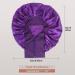 Arqumi Silk Bonnet 2PCS Large Adjustable Satin Hair Wrap for Sleeping | Elastic Stay On Cap for Long Curly Hair | Women's Hair Care - Purple & Wine Red - Buy Online on GoSupps.com