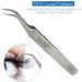 Feita Precision Eyelash Tweezers Set - Professional Straight & Curved Tweezers for Eyelash Extensions - Fine Tip - Silver - 2 Pack - Buy Online on GoSupps.com