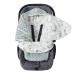 Swaddle Blanket for Stroller Ultra Thick Baby Blanket with Hat 90 x 90 cm Newborn Baby Bunting Bag for Stroller Seat Liners Baby Carrier High Chair Shopping Cart Lounger Canopy (Sketch Plants) Green Leaves 0-6 Months