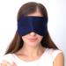 Silk Sleep Mask & Blindfold Soft Eye Mask with Adjustable Head Strap Deep Rest Eye Masks for Sleeping Night Eyeshade Eye Cover for Travel Shift Work & Meditation (Deep Blue)