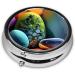 Buy Coloured Stones Round Pill Box - 3 Compartment Organizer for Travel | Portable Travel Pill Box - Buy Online on GoSupps.com