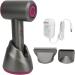 Cordless Hair Dryer Gray Rechargeable Low Noise Hair Dryer Hot and Cold Air Buttons Simplified Connector for RV Outdoor Areas US Plug - Buy Online on GoSupps.com