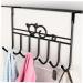 WHAMVOX College Essentials 7 Door Hook s Robe Hanger Stainless Steel Hangers Storage Racks Shelf Office No Punching 42X22CM Black - Buy Online on GoSupps.com