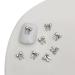 3D Metal Nail Nail Embellishments 20pcs Bowknot Nail Decorations For Individual Styles Nail Embellishments 04 white K