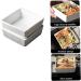 ABOOFAN 2pcs Sauce Dish Dishes Porcelain Saucer Dish Snack Plate Square Seasoning Dish Mini Porcelain Bowls Small Snack Dish Food Seasoning Dish White Ceramics Condiment Platter - Buy Online on GoSupps.com