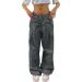 Shop Y2K Women s Parachute Pants | Vintage Cargo Pants Baggy Streetwear & E-Girl Style - XL Gray - Buy Online on GoSupps.com