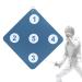 Fencing Training Equipment, Fencing Target for Saber Foil and Epee with Five Bullseye, Self-Training Auxiliary Sword Target, Home Fencing Equipment for Child and Adult Fencer Dark blue