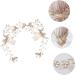 Angoily Bride Hair Braiding Hair Comb Pearl Headpiece for Wedding Gold Hair Comb Floral Hair Clips Bridal Hair Pin Rhinestone Hair Clip Bridesmaid Twist Flower Alloy Material - Buy Online on GoSupps.com